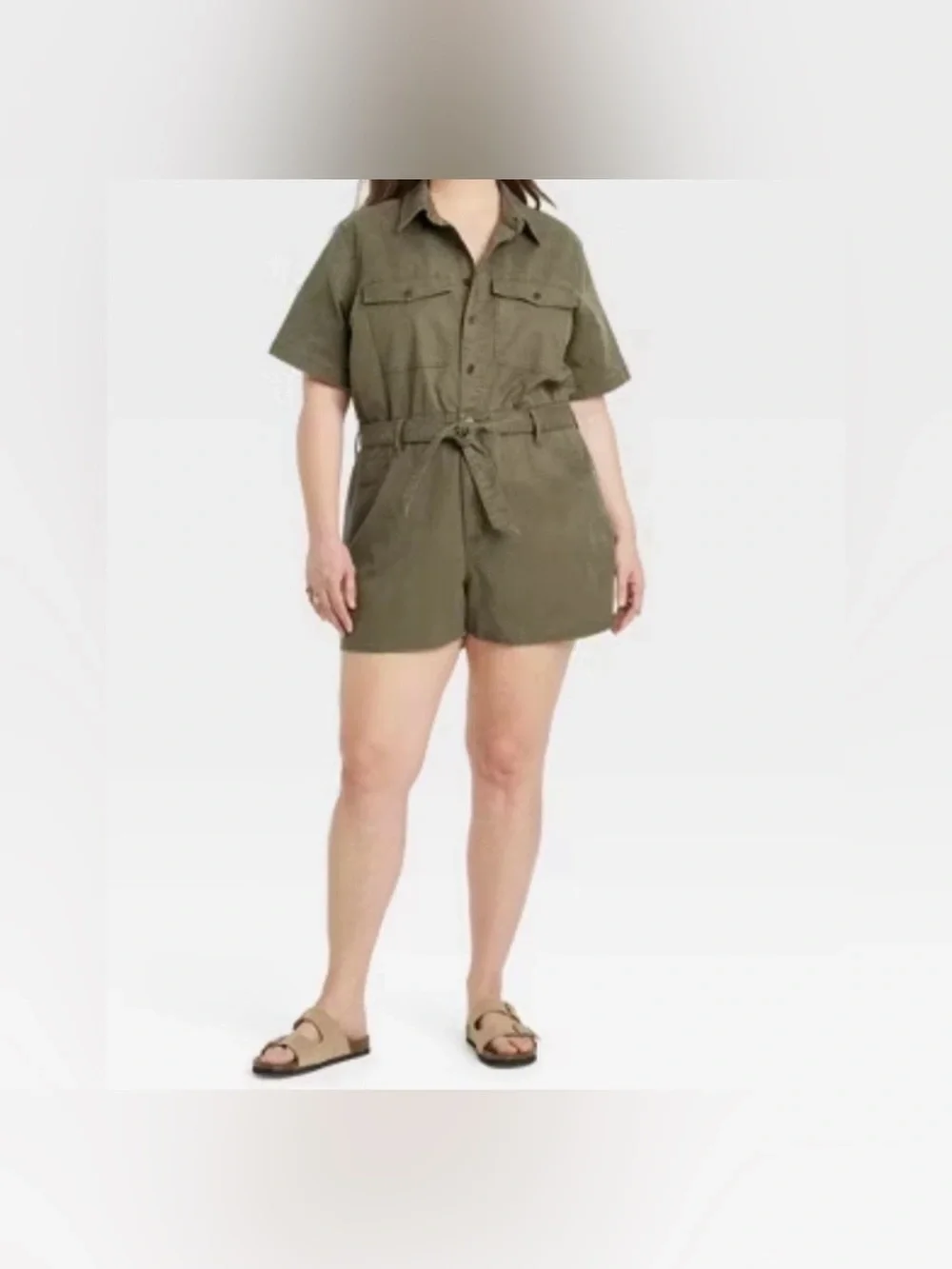 Universal Thread Olive Green Utility Romper
